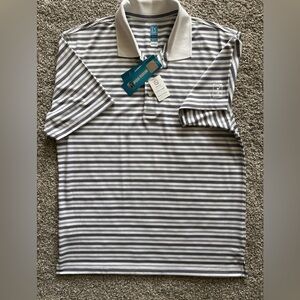 PGA Striped Golf Polo Shirt